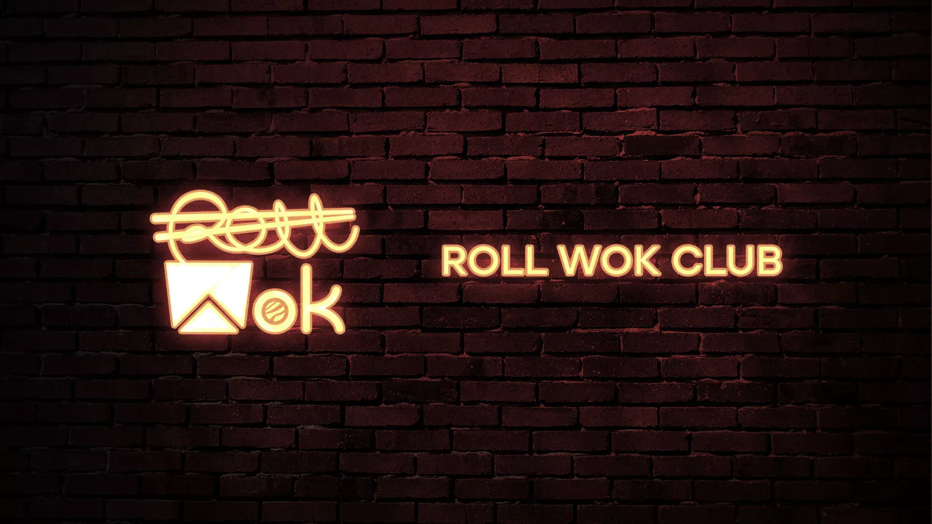 Разработка логотипа суши-бара «Roll Wok Club» в Волоколамске