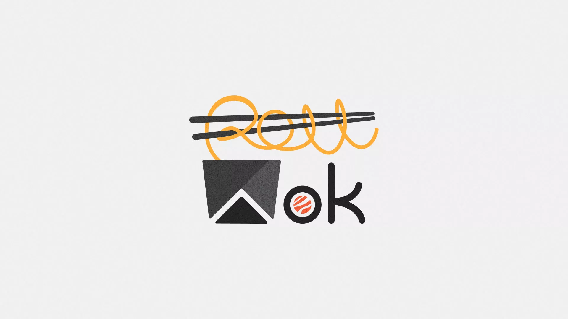 Разработка логотипа в Волоколамске для суши-бара «Roll Wok Club»